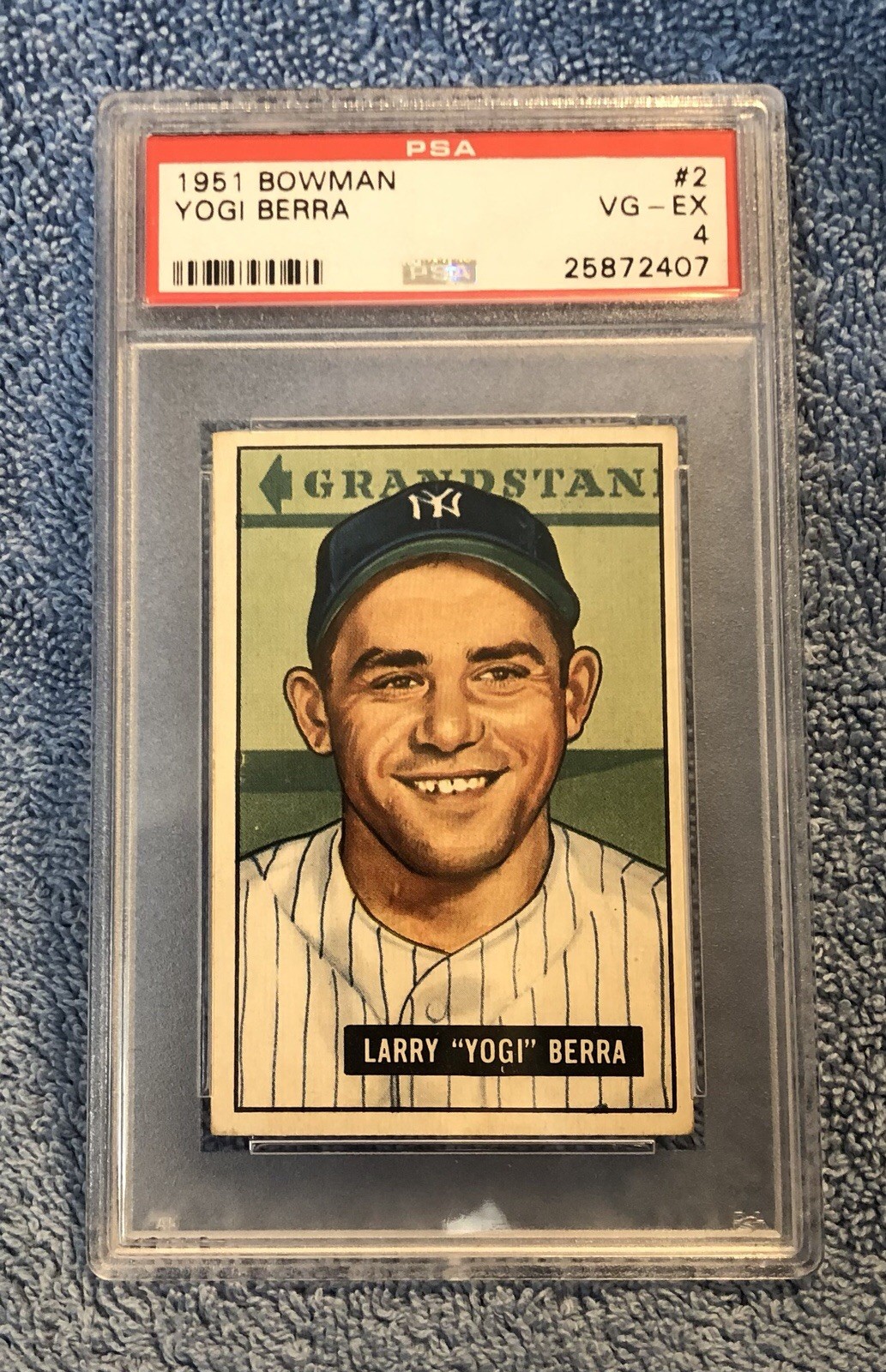 1951 Bowman # 2 Yogi  BERRA - PSA 4 - looks better - HOF