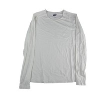 Lands' End Shirt Swim Cover Up Womens XS 2-4 White Long Sleeve Beach Pool NWT