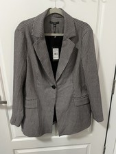 Adrianna Papell Houndsooth Blazer Jacket Size L, New With Tags