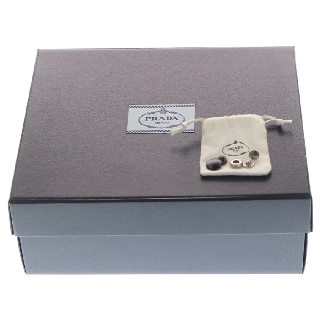 PRADA Re-nylon Triangle Logo Nylon Open Collar Short Sleeve Shirt Black Used 303 thumbnail 8