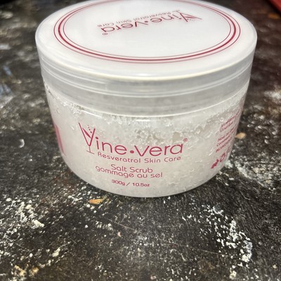 Vine Vera Salt Scrub Resveratrol Skin  Care 300g/10.5 Oz Sealed