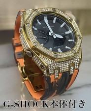G-Shock Ga-2100 Rubber Belt Set With Main Body Metal Casio Oak Custom Gold Camou