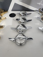 2 Barear Sharkfin Chrome Knock Off Spinner Caps For Lowriders Set Of 4