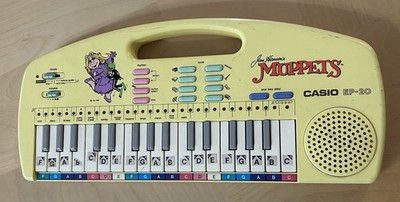 Casio EP-20☆日本未発売☆1987年☆激レアミニシンセ☆動作良好☆ Vintage 1987 Muppets Kermit Miss Piggy Yellow Casio EP-20 Musical