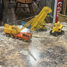 Dinky Supertoys Vintage Construction LOT Lorry & Mobile Crane, Elevator Crane!
