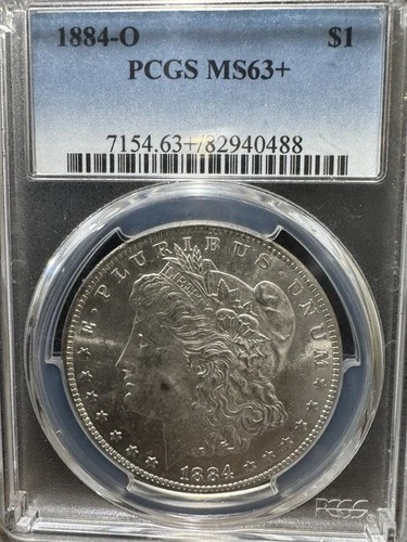 1884-O Morgan Silver Dollar Coin PCGS MS 63 ** Blast White!