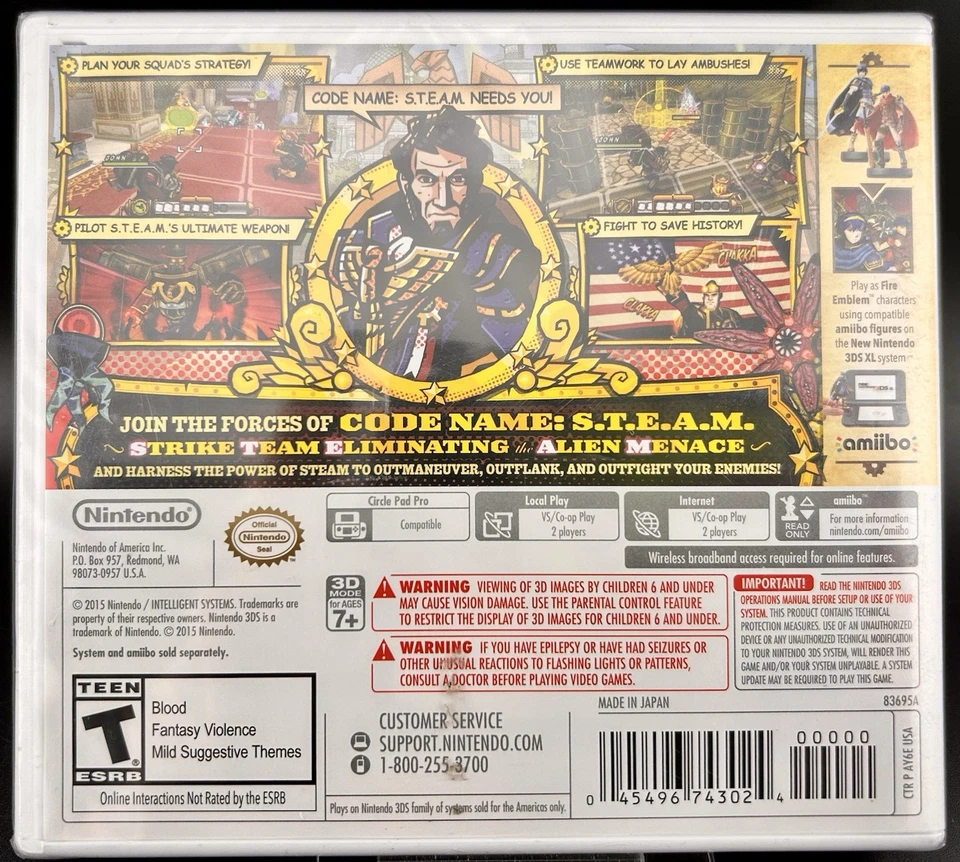 Code Name STEAM, Nintendo 3DS (2015), Brand New SEALED Strike Team Game - Image 3 of 4