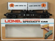 Lionel 9285 Illinois Central Flatcar w/Piggyback Trailers O-Gauge NOS