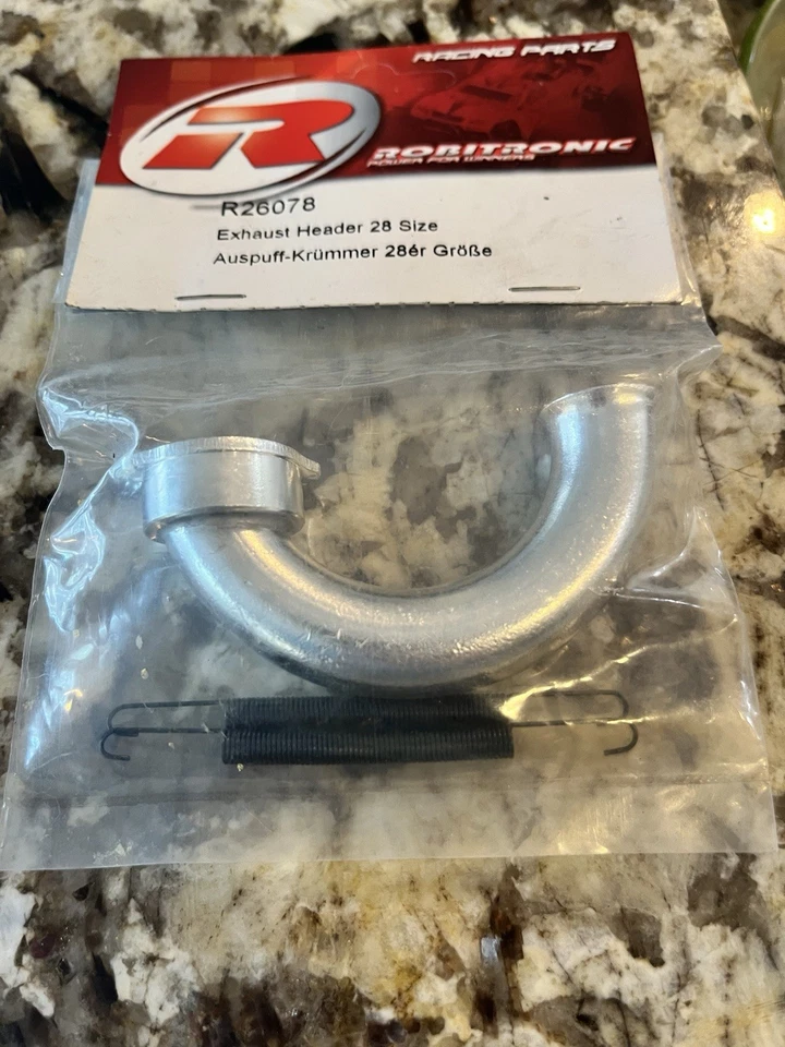 Vintage HPI Robitroni Racing Exhaust Header 28 Size R26078 Hobby Car Part - Image 2 of 3