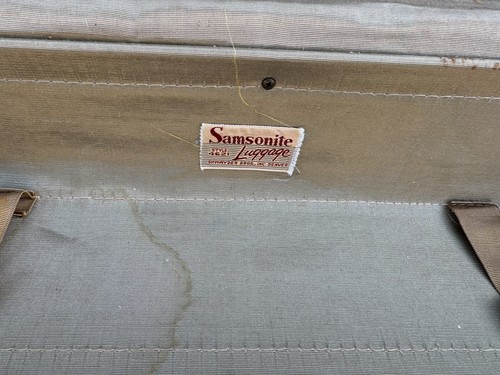 Valigia vintage Samsonite - bagaglio da viaggio moderno metà secolo - Foto 13 di 14