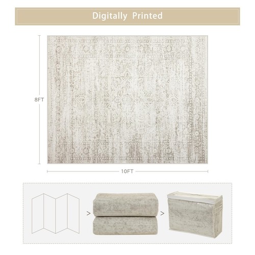 Washable Rugs 8x10 Area Rugs for Living Room,Rugs for Bedroom,Large Carpets,U... - Picture 2 of 9