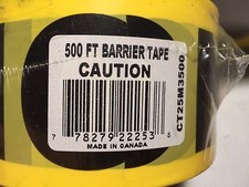 3" Yellow CAUTION Tape Barrier Tape 3"x500' 3" x 500' Rolls CT25M3500