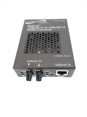 Transition Networks E-100BTX-FRL-01 Ethernet 100BASE-TX to 100BASE-FX Converter 