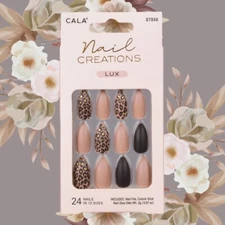 Nail Creations Lux | Medium Stiletto Cheetah