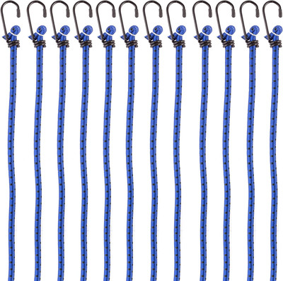 Gummiseile mit Haken - 12er Set - robuste Gummiseile