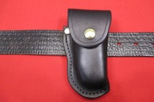 Leather Sheath LEATHERMAN WAVE MULTI TOOL, Holster Shaped, WITH STEEL BELT CLIP