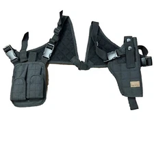 Taigear Concealed Shoulder Holster w/ Dual Mag Pouch Adjustable Large Frame Auto
