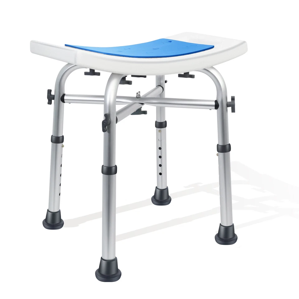 Cadeira de banho acolchoada resistente ajustável 500 lb banco de banho banquinho atualizado - Imagem 2 de 4