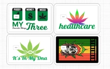 Marijuana Weed Money DNA Stoner Dad Card Credit Debit Card Skin Sticker ATM Hemp