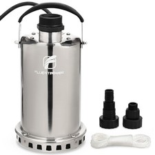 FLUENTPOWER 3/4HP 3300GPH Stainless Steel Submersible Sump Pump Manual Control FLUENTPOWER 3/4HP 3300GPH Stainless Steel Submersible Sump Pump Manual Control - Image 1