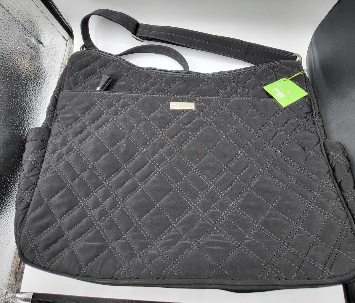 Vera Bradley Baby Bag Diaper Bag Changing Pad Black Microfiber NWT Zebra  inside