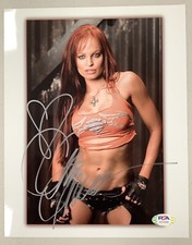 Christy Hemme Signed Photo 8x10 WWE Sexy Harley Playmate Autograph PSA/DNA