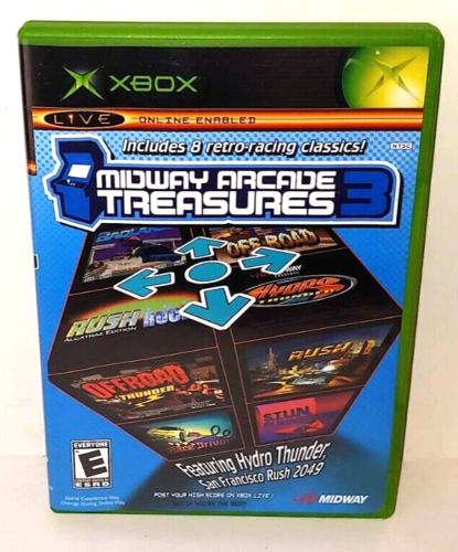 Midway Arcade Treasures 3 for Microsoft Xbox Complete CIB OG Tested Wroking - Afbeelding 1 van 2