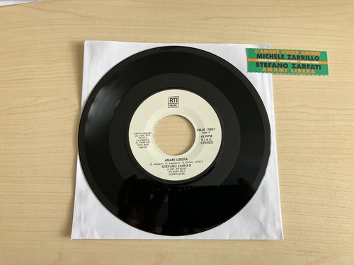 Michele Zarrillo _ L'Amore Vuole Amore _ Vinile 45giri JukeBox + Sticker - Picture 2 of 2