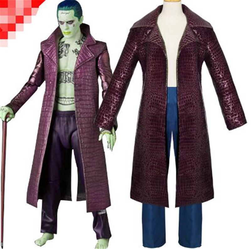 Suicide Squad The Joker Windbreaker Leather Jacket Coat Cos