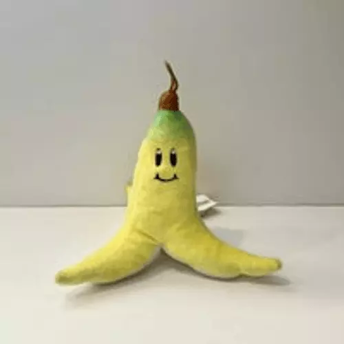 Vintage Peeling Banana Plush Yellow Fruit Stuffed Animal by 