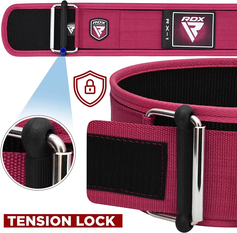RDX Women Weight Lifting Belt Gym Belt Adjustable Fitness Workout Belt for Women - Image 3 of 4