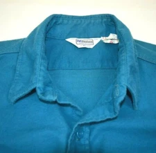 Vintage Flannel Shirt Size L/XL 80s 90s Five Brother Teal Brushed Cotton MadeUSA