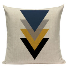 Yellow Triangle Pattern YG1 Cushion Pillow Cover European Design Stylish Modern