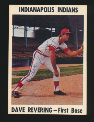 1976 Indianapolis Indians Team Issue -#7 DAVE REVERING *Autographed*