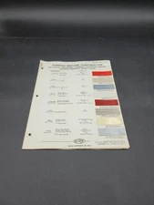 1962 DUPONT GENERAL MOTORS CORVETTE PONTIAC BUICK OLDS PAINT CHIP SWATCH CATALOG