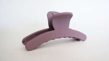 Long matte mauve lavender purple hair claw clip for long hair