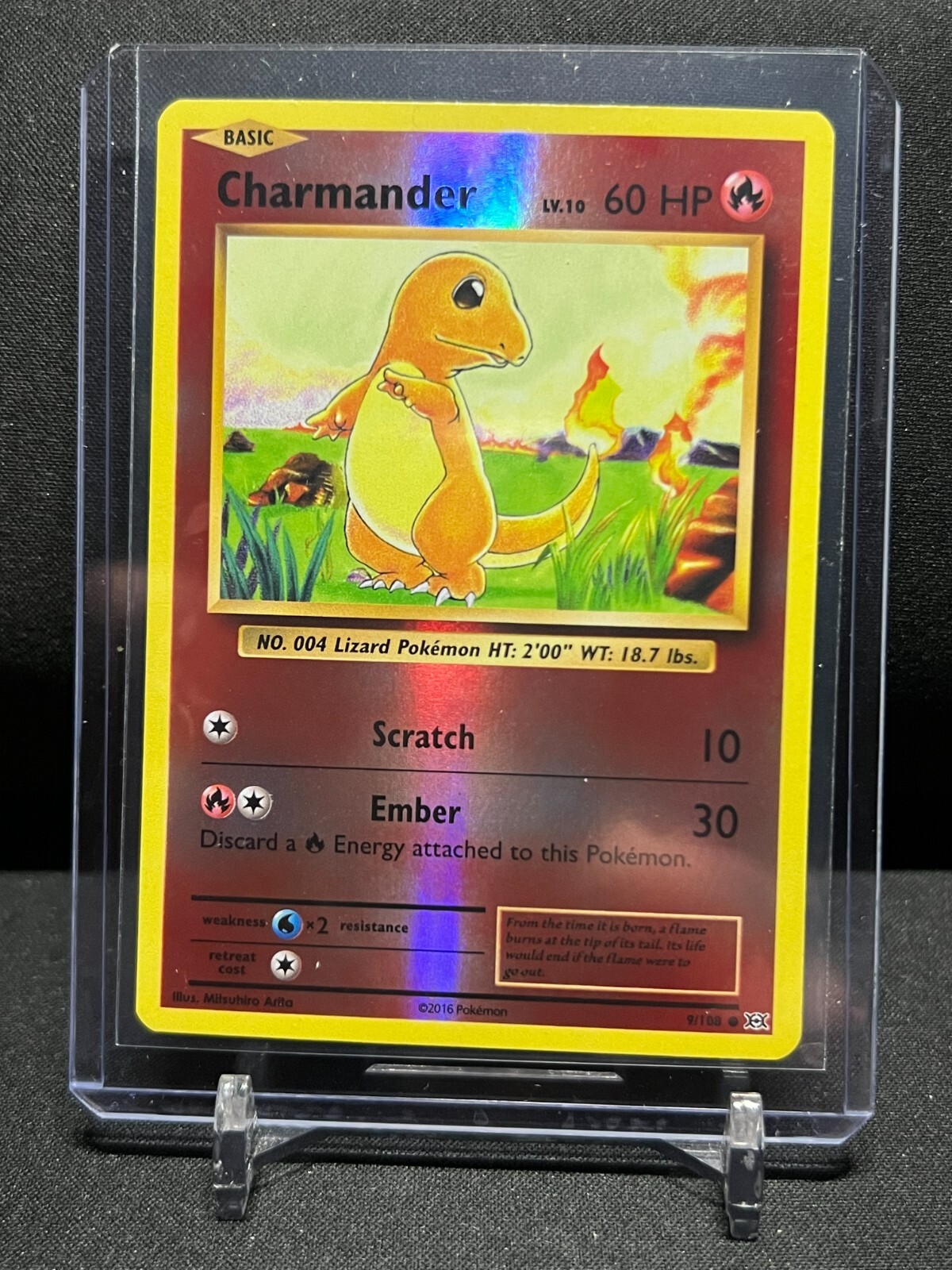 Charmander 9/108 Reverse Holo Pokémon 2016 XY Evolutions - NM