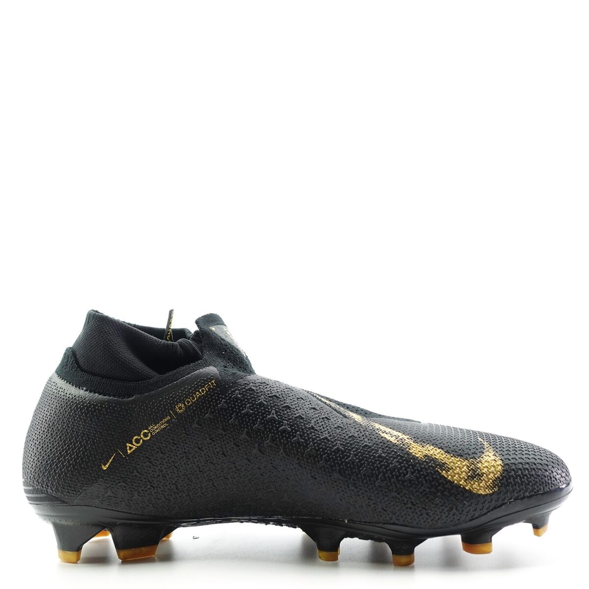 Nike Phantom VSN Elite DF FG Black Gold Soccer Cleats Mens Nike Phantom VSN Elite DF FG Black Gold Soccer Cleats Mens