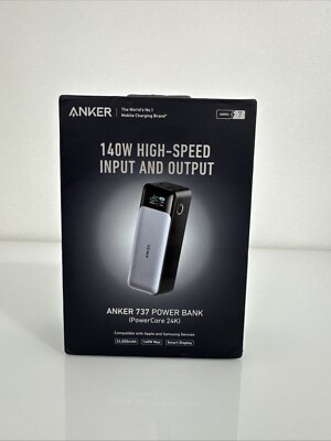 Anker 737 Portable Power Bank 140W 24000mAh Battery Pack Charging Smart Display