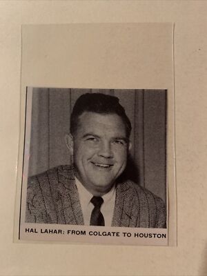 Hal Lahar Houston Cougars 1957 Football SI Panel RARE!