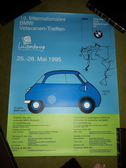 19 Internationales Bmw Veteranen Treffen Luxembourg 1995 Poster Plakat Gebraucht Ebay