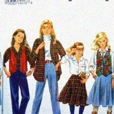 Stitch & Style Girls' Outfit Kit: Pants, Skirt, Shirt & Vest (Sizes 7-10)