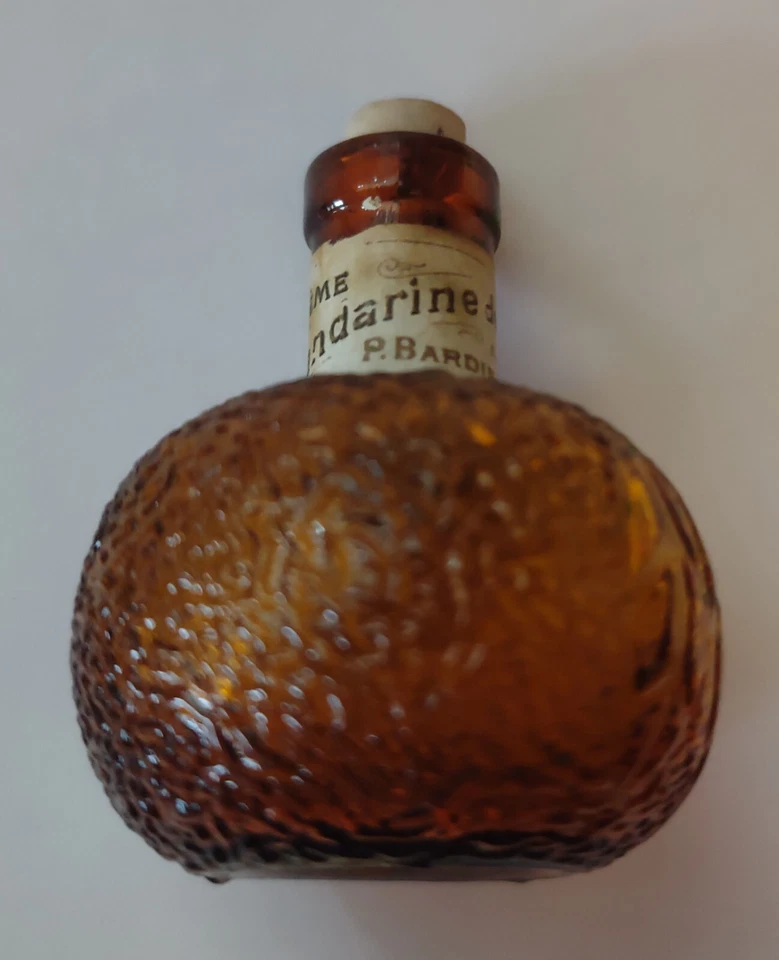 Botella vintage crema mandarina de p. bardinet napoleón, cristal naranja forma s2 Foto 2 de 4