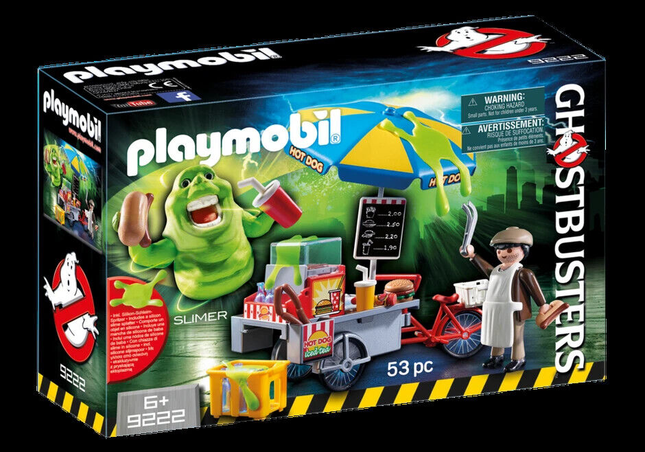 playmobil ghostbusters hot dog stand 53 pcs NIB 9222 Afterlife toys Slimer