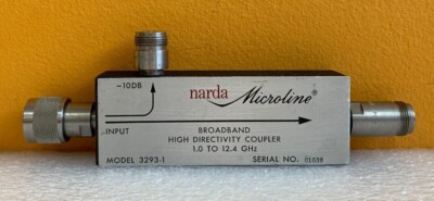 Narda 3293-1 1-12.4 GHz, 10 dB, Type N (M-K-F) High-Directivity Coupler. Tested!