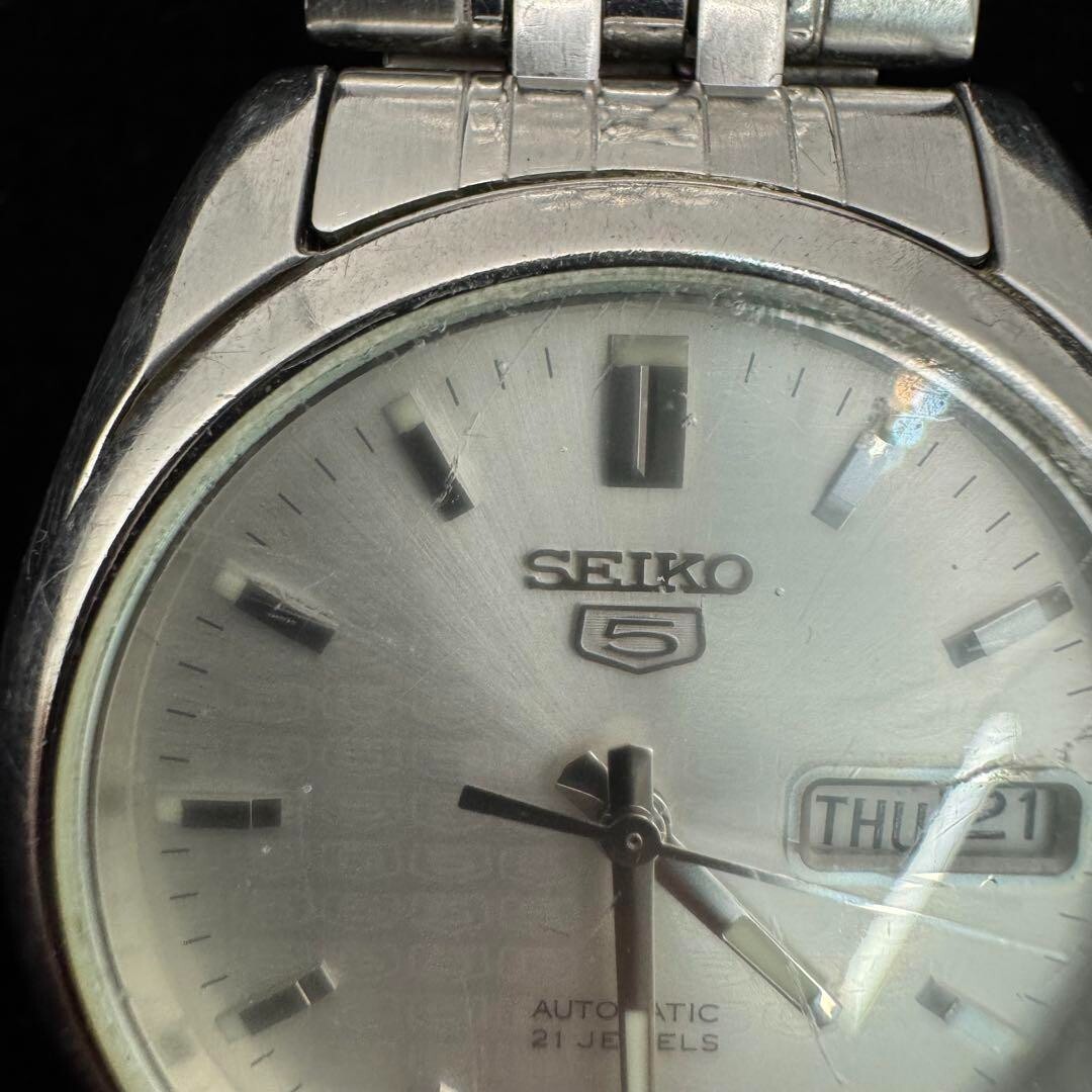 SEIKO 5 セイコーファイブ 7S26-01V0 Seiko 5 7S26-01V0 Automatic 21 Jewels Day/Date Black Men's