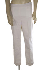 Chico's White Stretch Slim Leg Pants Comfortable Elastic Waistband Size 10R