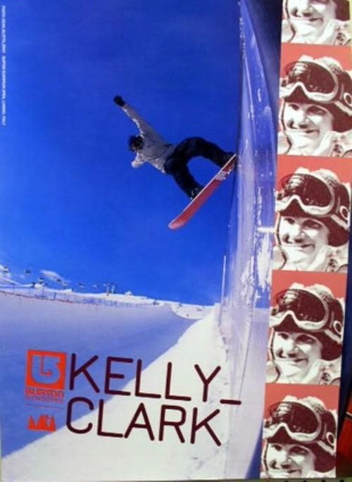 BURTON snowboards KELLY CLARK promotional poster Flawless condition NEW old stoc
