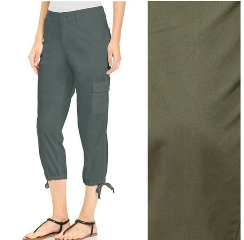 DKNY JEANS MILITARY CROPPED CARGO PANTS 