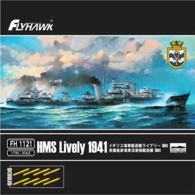 US-ST Flyhawk FH1121 1/700 HMS Lively 1941 Plastic Model Kit